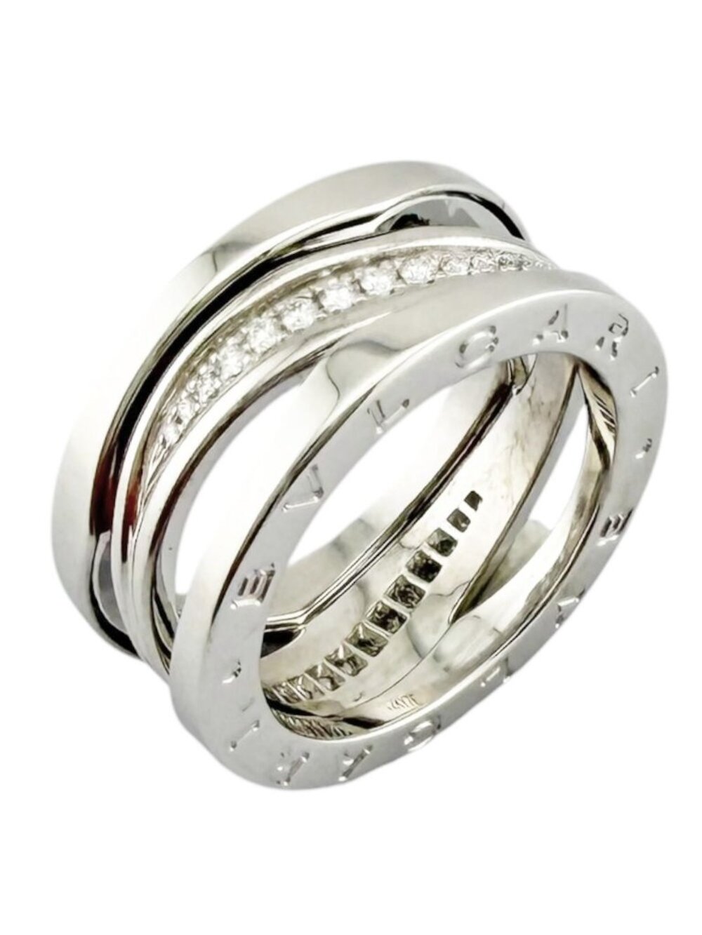 Bvlgari Design Legend B.zero1 Ring 18k White Gold Diamond
